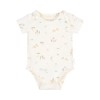Witte body met safari diertjes - Bodysuit short sleeves little safari creme